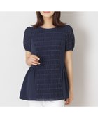 【トゥー ビー シック/TO BE CHIC】のジャカードタック チュニックブラウス ネイビー|ID: prp329100004597569 ipo3291000000032676769