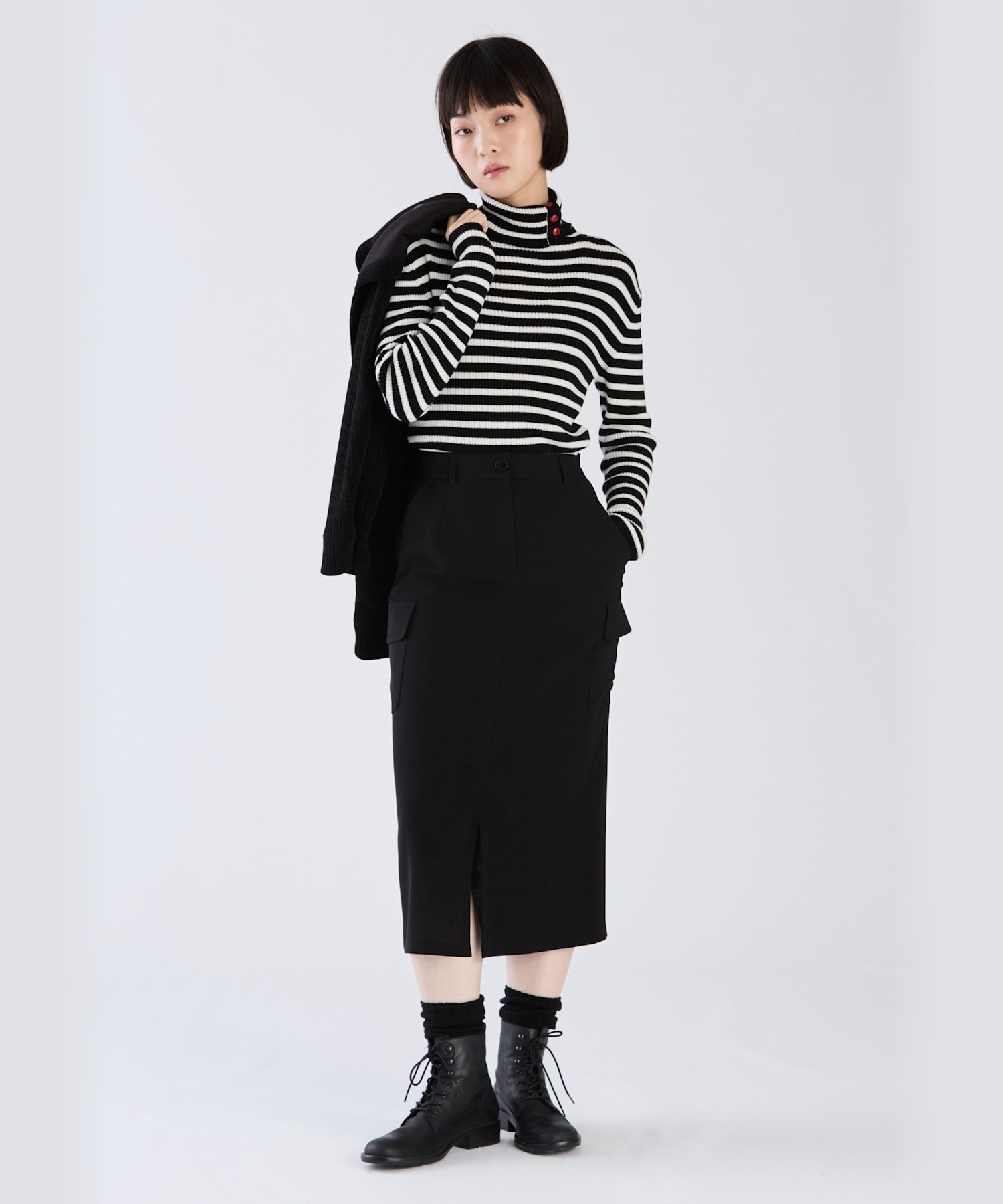 【アニエスベー ファム/agnes b. FEMME】のワーステッドポリエステルカーゴスカート 人気、トレンドファッション・服の通販 founy(ファニー) 　ファッション　Fashion　レディースファッション　Ladies' Fashion Online　スカート　Skirt　ミリタリー　Military　冬　Winter　 other-1|ID: prp329100004597570 ipo3291000000032676770