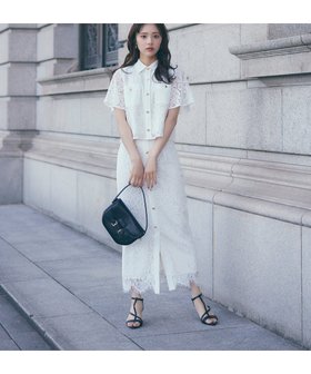 【プロポーション ボディドレッシング/PROPORTION BODY DRESSING】 釦付きレースナロースカート人気、トレンドファッション・服の通販 founy(ファニー) ファッション Fashion レディースファッション Ladies' Fashion Online スカート Skirt スカラップ Scalloped レース Race ビジネス 仕事 通勤 Business 無地 Plain Color |ID:prp329100004597575
