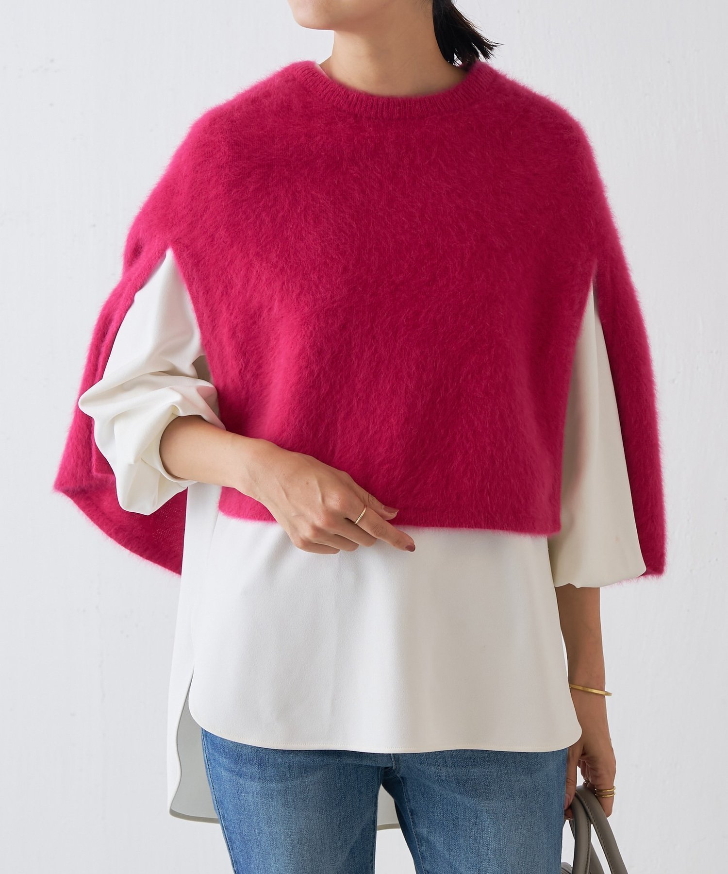 【ビアズリー/BEARDSLEY】のファーニットポンチョ インテリア・キッズ・メンズ・レディースファッション・服の通販 founy(ファニー) ファッション Fashion レディースファッション Fashion for Women アウター Coat / Outerwear Collection ポンチョ・ケープコート Ponchos & Capes トップス・カットソー Cut & Sew Tops ニット Knit Tops & Sweaters おすすめ Recommended / Our Picks ギャザー Gathered, Ruffled ショート Short, Short Length ショール Shawl, Wrap シンプル Simple, Minimal ストール Stole, Wrap フォックス Fox, Fox Fur ポケット Pocket, Pocket Detail ポンチョ Poncho, Cape Style エレガント 上品 Elegant ピンク|ID: prp329100004597581 ipo3291000000034405425