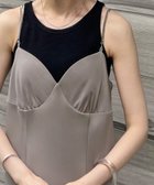 【ジュノア/JUNOAH】のチェーンVネックキャミIラインワンピース グレー|ID: prp329100004597582 ipo3291000000032676919