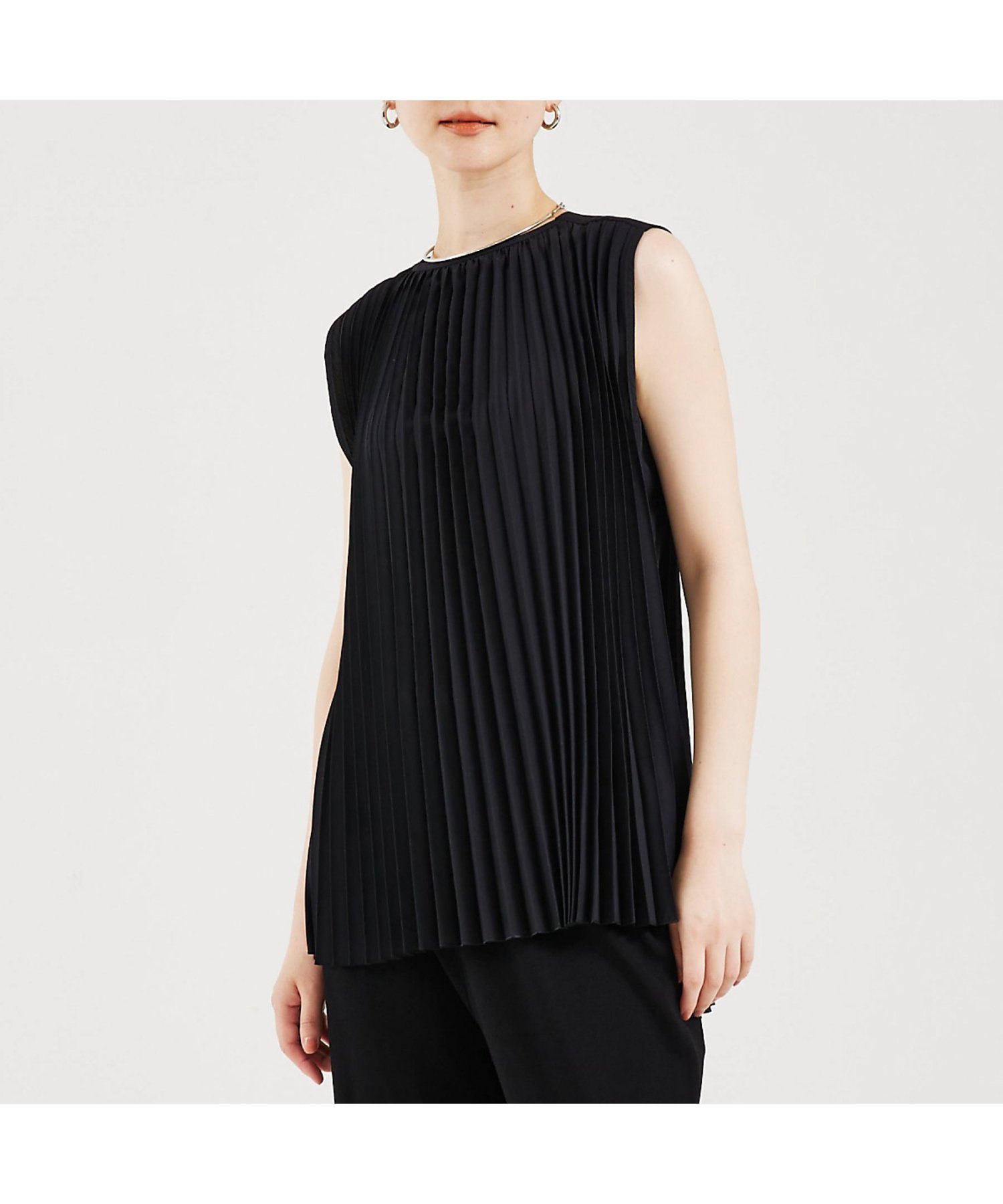 【カリテ/qualite】のサーキュラープリーツブラウス インテリア・キッズ・メンズ・レディースファッション・服の通販 founy(ファニー) 　ファッション　Fashion　レディースファッション　Ladies' Fashion Online　トップス・カットソー　Tops/Tshirt　シャツ/ブラウス　Shirts/Blouses　おすすめ　Recommend　夏　Summer　ブラック|ID: prp329100004597587 ipo3291000000032676987