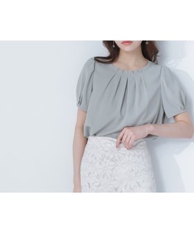 【ナチュラル ビューティー ベーシック/NATURAL BEAUTY BASIC】のボートネックタックブラウス 人気、トレンドファッション・服の通販 founy(ファニー) ファッション Fashion レディースファッション Fashion for Women トップス・カットソー Cut & Sew Tops シャツ・ブラウス・オフィスカジュアル Elegant Blouses & Button-Ups ジョーゼット Georgette, Semi-Sheer Fabric スリーブ Sleeve, Long Sleeve / Short Sleeve エレガント 上品 Elegant |ID:prp329100004597594
