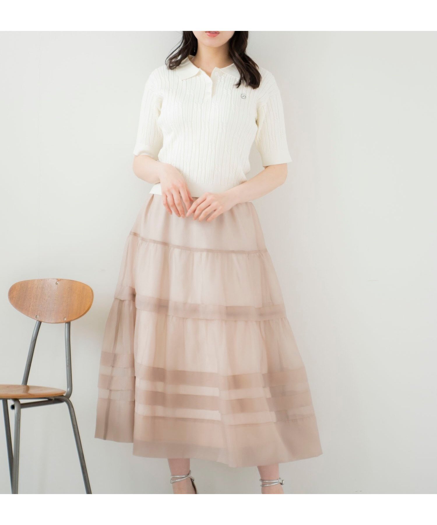 【ノエラ/Noela】のオーガンジータックスカート インテリア・キッズ・メンズ・レディースファッション・服の通販 founy(ファニー) 　ファッション　Fashion　レディースファッション　Fashion for Women　スカート　Skirts　おすすめ　Recommended / Our Picks　オーガンジー　Organza Fabric　トレンド　Trend, Trending Now　フレア　Flare, Flared　ベーシック　Basic, Essential　ボトム　Bottoms, Lower Wear　ポケット　Pocket, Pocket Detail　ベージュ|ID: prp329100004597601 ipo3291000000032677189