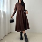 【メゾンドラティール/maison de LATIR】のエレガントフレア万能ワンピース 人気、トレンドファッション・服の通販 founy(ファニー) ファッション Fashion レディースファッション Ladies' Fashion Online ワンピース Dress お家時間・ステイホーム Home Time/Stay Home エレガント 上品 Elegant ギャザー Gather シンプル Simple スタイリッシュ Stylish フォーマル Formal ラウンド Round thumbnail ブラウン|ID: prp329100004597628 ipo3291000000032677532