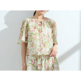 【ローズティアラ/Rose Tiara】の【セットアップ可】ローズプリントバルーンブラウス 人気、トレンドファッション・服の通販 founy(ファニー) ファッション Fashion レディースファッション Ladies' Fashion Online トップス・カットソー Tops/Tshirt シャツ/ブラウス Shirts/Blouses おすすめ Recommend シアー Sheer シャドー Shadow セットアップ Set Up チェック Check バランス Balance フェミニン Feminine プリント Print ローズ Rose 夏 Summer |ID:prp329100004597641