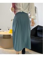 【ミニミニストア/miniministore】のプリーツスカート ミモレ丈レディース 無地 くすみブルー|ID: prp329100004597655 ipo3291000000032677844