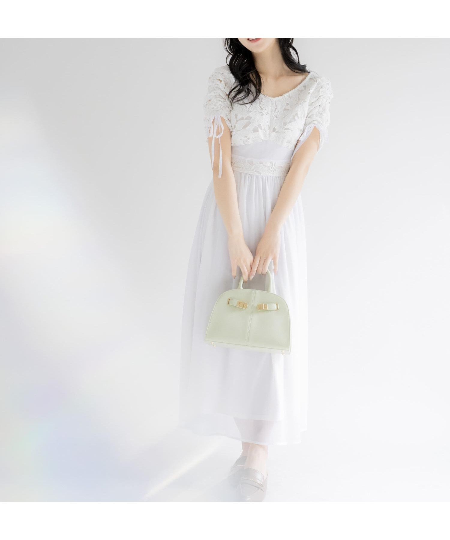 【ノエラ/Noela】の【WEB限定】レースシアーロングワンピース インテリア・キッズ・メンズ・レディースファッション・服の通販 founy(ファニー) 　ファッション　Fashion　レディースファッション　Ladies' Fashion Online　ワンピース　Dress　シアー　Sheer　スリーブ　Sleeve　デコルテ　Decolletage　フレンチ　French　ポケット　Pocket　リボン　Ribbon　レース　Race　半袖　Short Sleeve　夏　Summer　春　Spring　S/S・春夏　Ss・Spring/Summer　オフホワイト|ID: prp329100004597685 ipo3291000000032678209