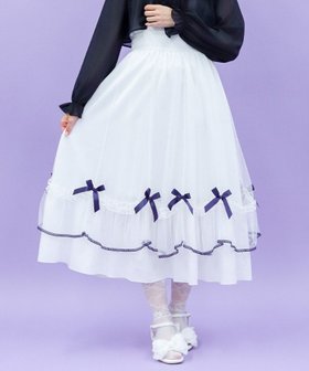 【アクシーズファム/axes femme】のマリンチュールリボンスカート 人気、トレンドファッション・服の通販 founy(ファニー) ファッション Fashion レディースファッション Ladies' Fashion Online スカート Skirt おすすめ Recommend チュール Tulle リボン Ribbon ロマンティック Romantic 夏 Summer |ID:prp329100004597686