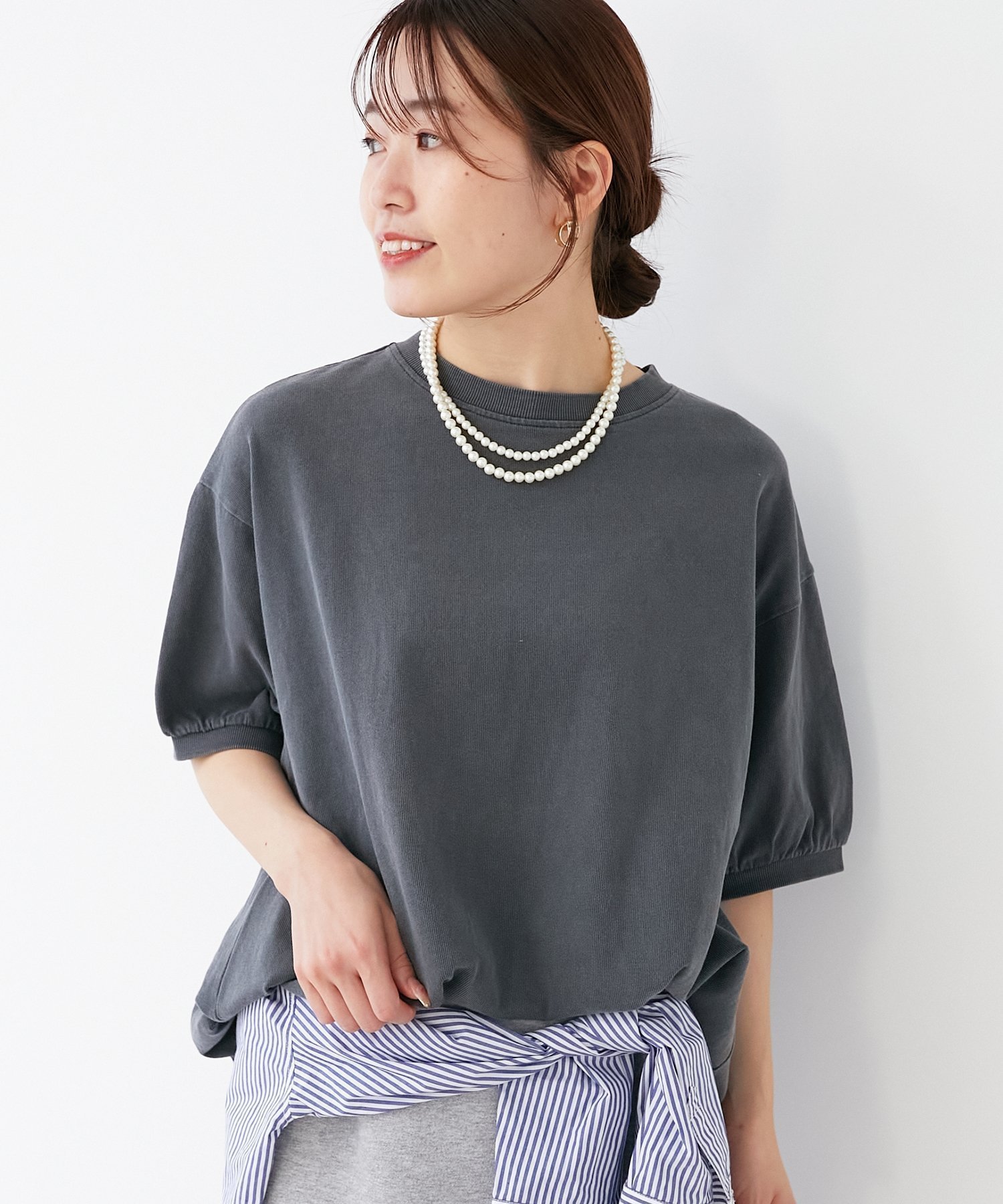 【ルクールブラン/le.coeur blanc】のSTAR STRIPE ベーシックリブT インテリア・キッズ・メンズ・レディースファッション・服の通販 founy(ファニー) 　ファッション　Fashion　レディースファッション　Fashion for Women　おすすめ　Recommended / Our Picks　アンダー　Underwear Essentials　シンプル　Simple, Minimal　トレンド　Trend, Trending Now　ベーシック　Basic, Essential　無地　Plain, Solid Color　C/グレー|ID: prp329100004597703 ipo3291000000033517929