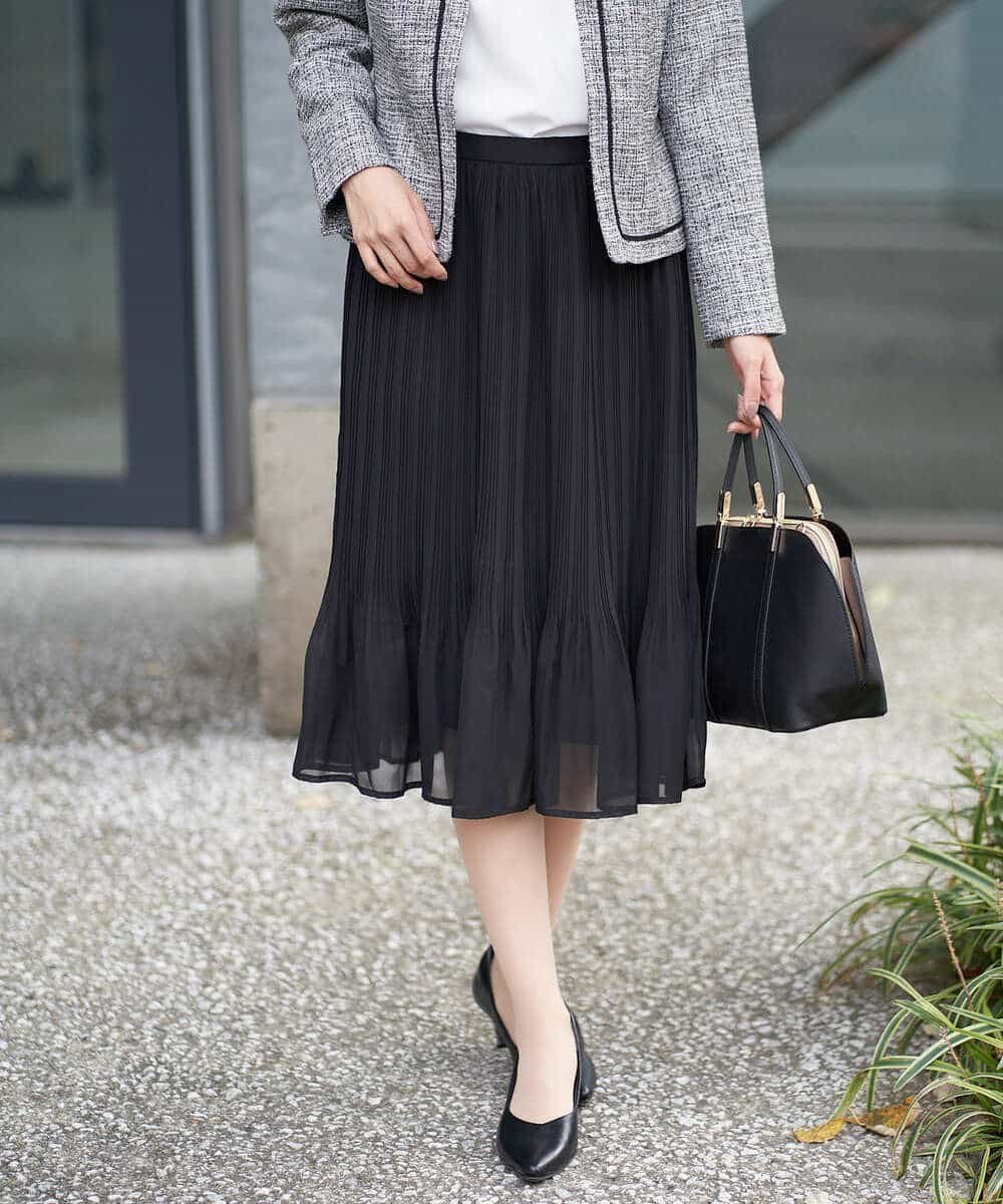 【アー ヴェー ヴェー/a.v.v】の【洗濯機で洗える】シフォンプリーツスカート 人気、トレンドファッション・服の通販 founy(ファニー) 　ファッション　Fashion　レディースファッション　Ladies' Fashion Online　スカート　Skirt　プリーツスカート　Pleated Skirts　洗える　Washable　シフォン　Chiffon　ジャケット　Jacket　ツイード　Tweed　プリーツ　Pleats　再入荷　Restock/Back In Stock/Re Arrival　エレガント 上品　Elegant　セレモニー　Ceremony　入学式　Entrance Ceremony　卒業式　Graduation Ceremony　ビジネス 仕事 通勤　Business　 other-1|ID: prp329100004597715 ipo3291000000032678573
