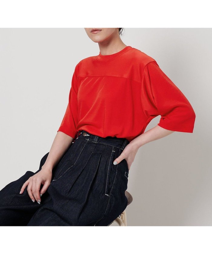 【ビューティ&ユース ユナイテッドアローズ/BEAUTY&YOUTH / UNITED ARROWS】のフットボール Tシャツ -UVカット/吸水速乾- インテリア・キッズ・メンズ・レディースファッション・服の通販 founy(ファニー) https://founy.com/ ファッション Fashion レディースファッション Fashion for Women トップス・カットソー Cut & Sew Tops シャツ・ブラウス・オフィスカジュアル Elegant Blouses & Button-Ups ロングTシャツ・Tシャツ Longline T-Shirts & Tees 吸水 Absorbent, Quick-Dry シンプル Simple, Minimal スラックス Slacks, Dress Pants スリット Slit, Slit Detail デニム Denim, Jeans Material 定番 Standard, Basic Item バランス Balance, Style Balance ボトム Bottoms, Lower Wear ミックス Mix, Mixed Style おすすめ Recommended / Our Picks 夏 Summer |ID: prp329100004597735 ipo3291000000033892653