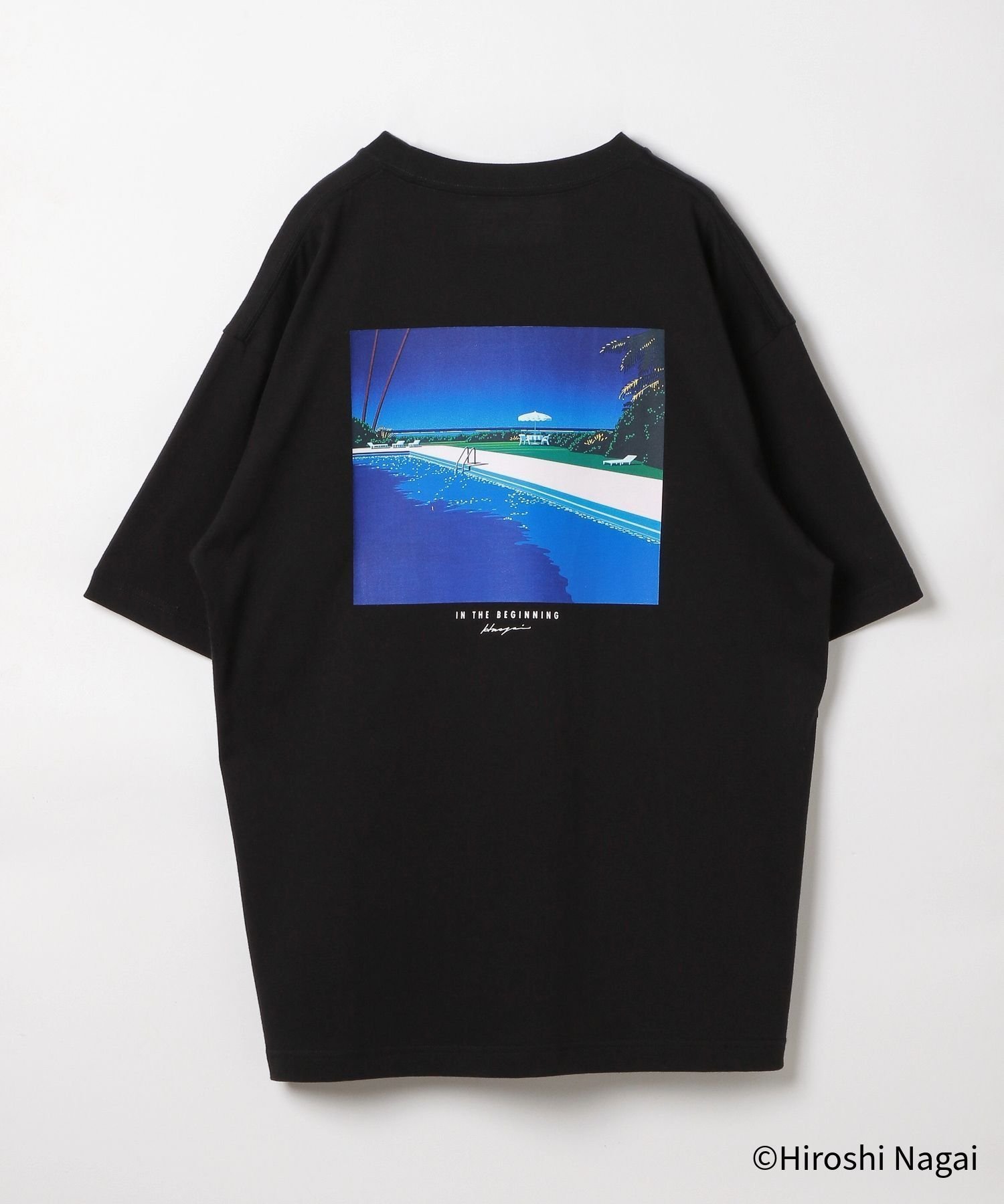 【グローバルワーク/GLOBAL WORK】の永井博コラボ/Tシャツ/半袖/575237 インテリア・キッズ・メンズ・レディースファッション・服の通販 founy(ファニー) 　ファッション　Fashion　レディースファッション　Fashion for Women　トップス・カットソー　Cut & Sew Tops　シャツ・ブラウス・オフィスカジュアル　Elegant Blouses & Button-Ups　ロングTシャツ・Tシャツ　Longline T-Shirts & Tees　おすすめ　Recommended / Our Picks　コラボ　Collaboration, Collab　ジャケット　Jacket, Outerwear　ボトム　Bottoms, Lower Wear　リラックス　Relax, Relaxed Fit　ワイド　Wide, Wide Fit　エレガント 上品　Elegant　半袖　Short Sleeve, Half Sleeve　夏　Summer　雑誌　Magazine, Fashion Magazine　ブラック09|ID: prp329100004597756 ipo3291000000032679087