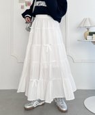 【その他のブランド/Other】のリボンティアードロングスカート ホワイト|ID: prp329100004597780 ipo3291000000032759027