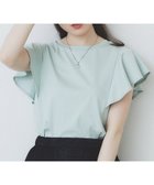 【インデックス/INDEX】の《美人百花掲載/XS-3Lサイズ》フレアスリーブバックシャントップス【接触冷感/UVケア/洗濯機洗い可】 ミントグリーン|ID: prp329100004597789 ipo3291000000032679523