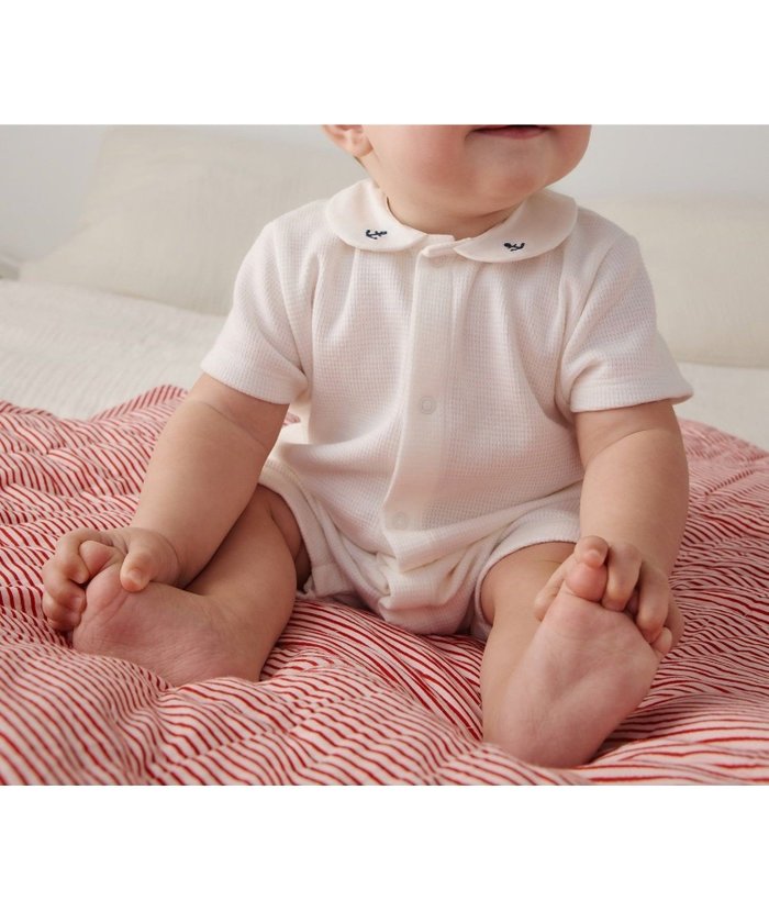 【プチバトー/PETIT BATEAU / KIDS】のショートロンパース インテリア・キッズ・メンズ・レディースファッション・服の通販 founy(ファニー) https://founy.com/ ファッション Fashion キッズファッション Fashion for Kids おすすめ Recommended / Our Picks ギフト プレゼント Gift / Present サーマル Thermal, Waffle Knit ショート Short, Short Length シンプル Simple, Minimal ロンパース Romper, Jumpsuit |ID: prp329100004597792 ipo3291000000032727488