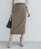 【インデックス/INDEX】の千鳥フロッキードットタイトスカート【洗濯機洗い可】 ブラウン|ID: prp329100004597802 ipo3291000000032679635
