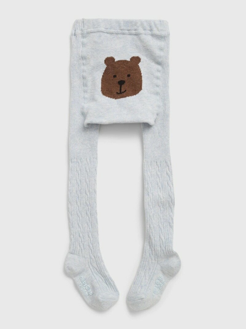 【ギャップ/GAP / KIDS】のくまさんケーブルニットタイツ (ベビー&幼児) インテリア・キッズ・メンズ・レディースファッション・服の通販 founy(ファニー) 　ファッション　Fashion　キッズファッション　Fashion for Kids　おすすめ　Recommended / Our Picks　グラフィック　Graphic, Graphic Design　ベビー　Baby, Babywear　A/W・秋冬　Autumn/Winter　HEATHER_BLUE|ID: prp329100004597809 ipo3291000000034624745