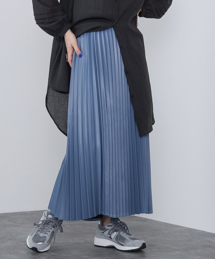 【その他のブランド/Other】のフェイクレザー プリーツスカート インテリア・キッズ・メンズ・レディースファッション・服の通販 founy(ファニー) https://founy.com/ ファッション Fashion レディースファッション Ladies' Fashion Online スカート Skirt プリーツスカート Pleated Skirts カーディガン Cardigan シンプル Simple スウェット Sweat フェイクレザー Faux Leather プリーツ Pleats ロング Long 冬 Winter A/W・秋冬 Aw・Autumn/Winter・Fw・Fall-Winter エレガント 上品 Elegant |ID: prp329100004597824 ipo3291000000032679931