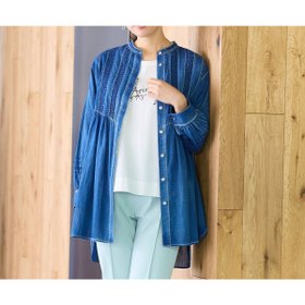 【ロブジェ/LOBJIE】の【洗える】デニムガーゼ ピンタックパフスリーブシャツ 人気、トレンドファッション・服の通販 founy(ファニー) ファッション Fashion レディースファッション Ladies' Fashion Online トップス・カットソー Tops/Tshirt シャツ/ブラウス Shirts/Blouses カフス Cuffs スリーブ Sleeve デニム Denim 夏 Summer 春 Spring S/S・春夏 Ss・Spring/Summer 洗える Washable |ID:prp329100004597831