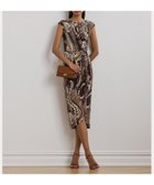 【ラルフローレン/RALPH LAUREN】のペイズリー ストレッチ ジャージー タイフロント ドレス 200ブラウン|ID: prp329100004597859 ipo3291000000032680297