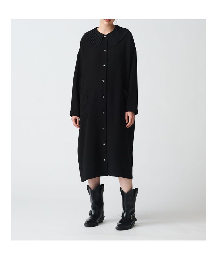 【マーコート/MARcourt】のmizuiro ind プリーツカラーワンピース インテリア・キッズ・メンズ・レディースファッション・服の通販 founy(ファニー) https://founy.com/ ファッション Fashion レディースファッション Fashion for Women ワンピース Dresses シフォン Chiffon, Lightweight Fabric ジョーゼット Georgette, Semi-Sheer Fabric ストレッチ Stretch, Stretchy Fabric フロント Front, Front Design プリーツ Pleats, Pleated ポケット Pocket, Pocket Detail エレガント 上品 Elegant 人気 Popular, Best Seller 無地 Plain, Solid Color 羽織 Haori, Light Jacket 長袖 Long Sleeve, Full Sleeve |ID: prp329100004597872 ipo3291000000032751270