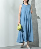 【インタープラネット/INTERPLANET】のバイオシルクタックZIPワンピース サックス|ID: prp329100004597890 ipo3291000000032680640
