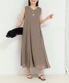 【ノーリーズ/NOLLEY'S】の麻調シアー2WAYパネルフレアワンピース カーキ|ID: prp329100004597898 ipo3291000000032680722