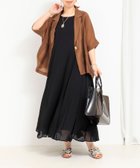 【ノーリーズ/NOLLEY'S】の麻調シアー2WAYパネルフレアワンピース ブラック|ID: prp329100004597898 ipo3291000000032680725