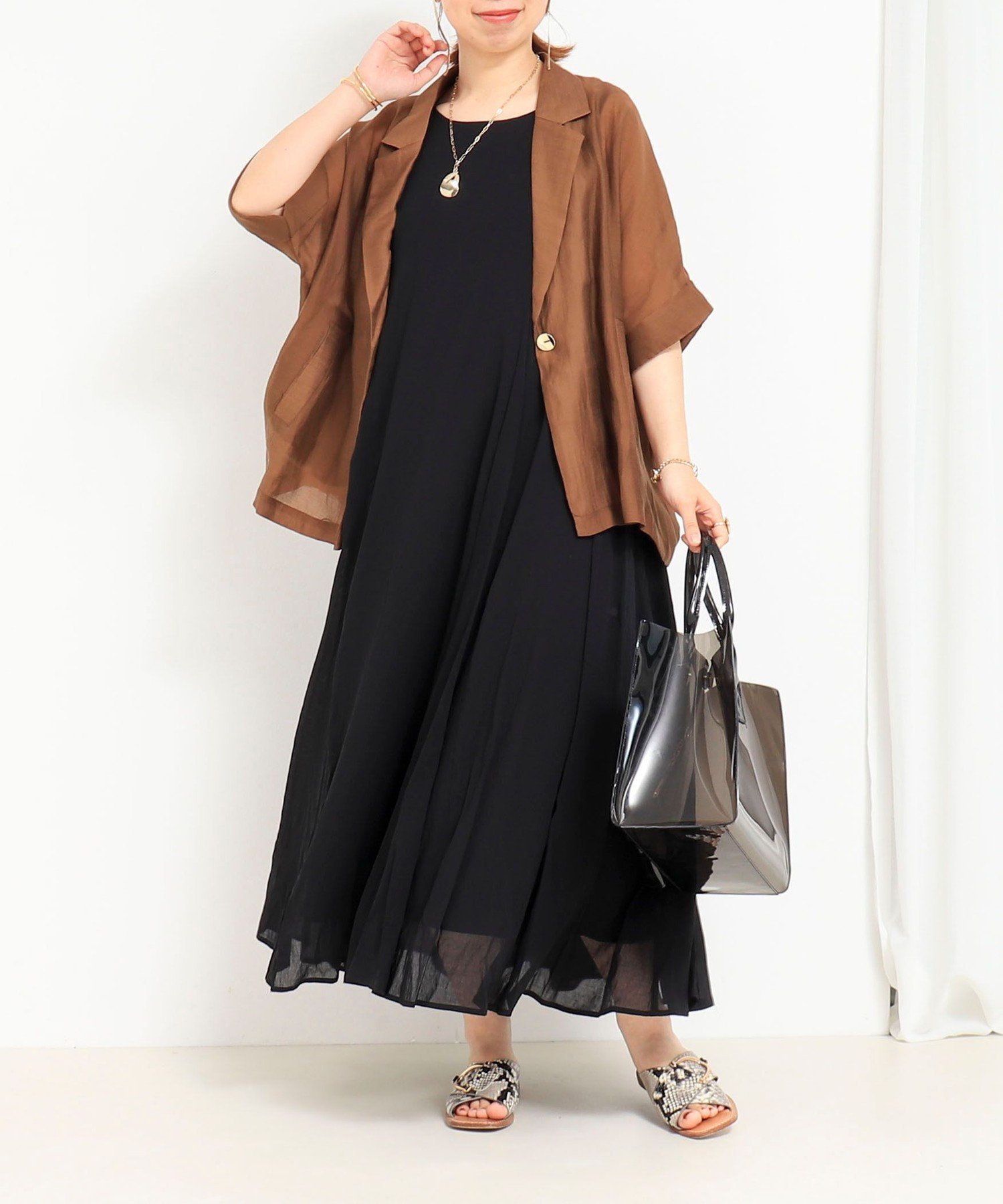 【ノーリーズ/NOLLEY'S】の麻調シアー2WAYパネルフレアワンピース インテリア・キッズ・メンズ・レディースファッション・服の通販 founy(ファニー) 　ファッション　Fashion　レディースファッション　Ladies' Fashion Online　ワンピース　Dress　エアリー　Airy　シアー　Sheer　定番　Standard　人気　Popularity　フレア　Flare　ラウンド　Round　おすすめ　Recommend　夏　Summer　旅行　Travel　エレガント 上品　Elegant　2025年　2025　2025春夏・S/S　Ss,Spring/Summer,2025　ブラック|ID: prp329100004597898 ipo3291000000032680725