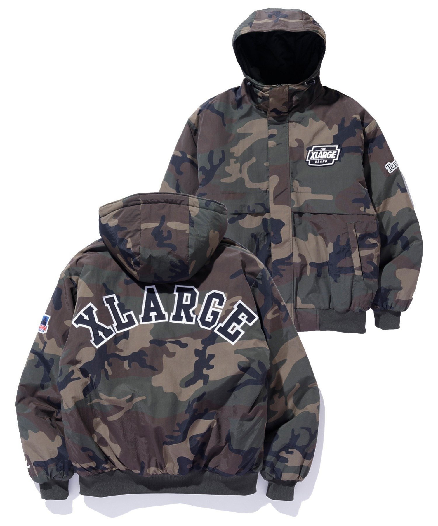 【エクストララージ/XLARGE / MEN】のNYLON PUFFER JACKET XLARGE インテリア・キッズ・メンズ・レディースファッション・服の通販 founy(ファニー) 　ファッション　Fashion　メンズファッション　Fashion for Men　グラフィック　Graphic, Graphic Design　フロント　Front, Front Design　ベーシック　Basic, Essential　人気　Popular, Best Seller　CAMO|ID: prp329100004597952 ipo3291000000033851475