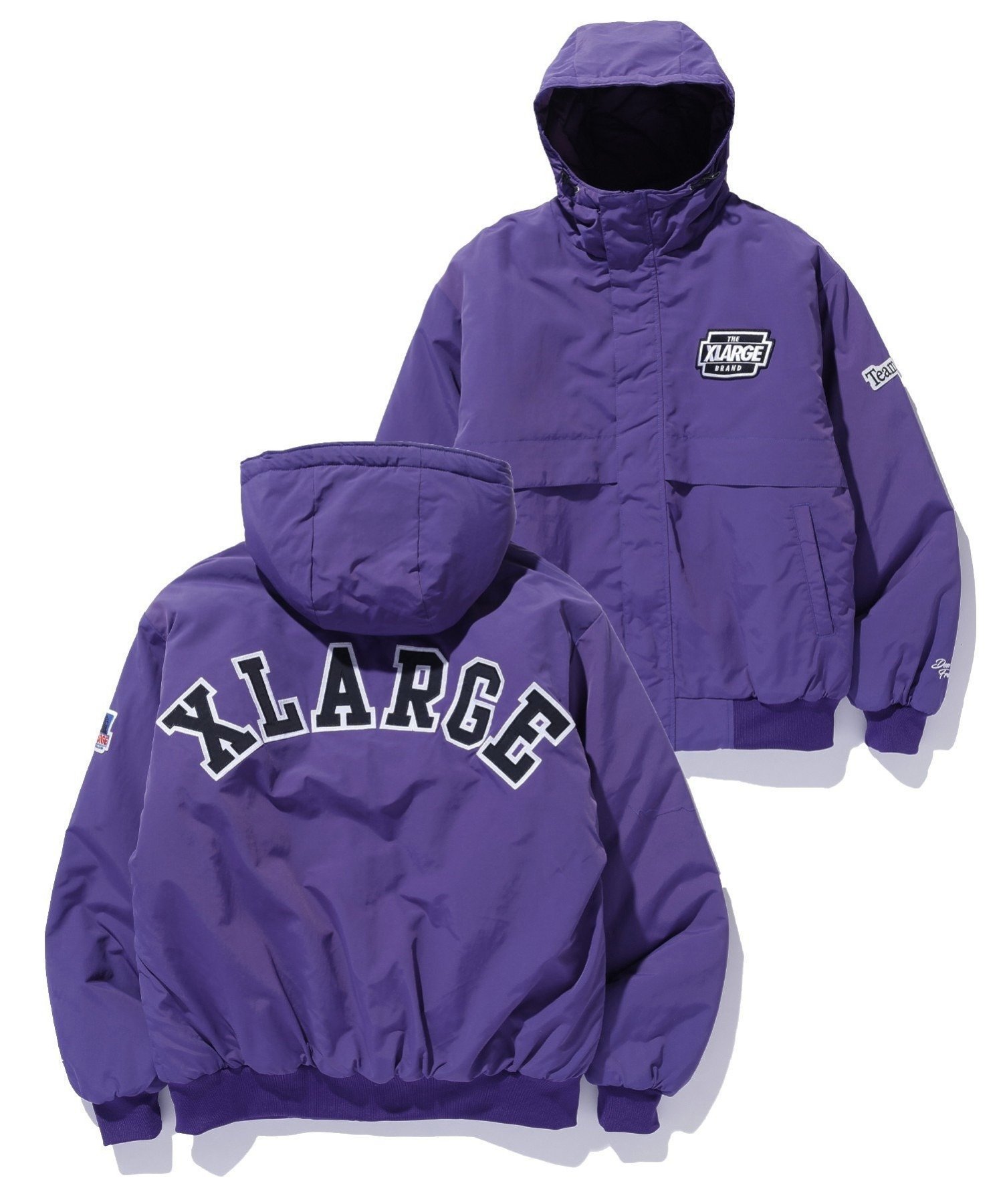 【エクストララージ/XLARGE / MEN】のNYLON PUFFER JACKET XLARGE インテリア・キッズ・メンズ・レディースファッション・服の通販 founy(ファニー) 　ファッション　Fashion　メンズファッション　Fashion for Men　グラフィック　Graphic, Graphic Design　フロント　Front, Front Design　ベーシック　Basic, Essential　人気　Popular, Best Seller　PURPLE|ID: prp329100004597952 ipo3291000000033851479