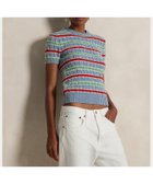 【ラルフローレン/RALPH LAUREN】のストライプド ケーブルニット ショートスリーブ セーター 400ブルー|ID: prp329100004597976 ipo3291000000032681437