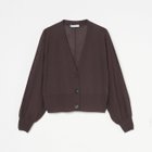 【エリオポール/heliopole】のSHEER KNIT CROPPED CARDIGAN ダークブラウン|ID: prp329100004597993 ipo3291000000032681511