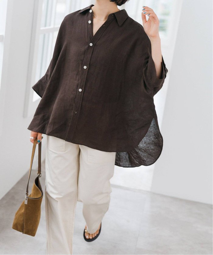 【スピック&スパン/Spick & Span】の60リネンキャンバスドルマンンスリーブシャツ インテリア・キッズ・メンズ・レディースファッション・服の通販 founy(ファニー) https://founy.com/ ファッション Fashion レディースファッション Ladies' Fashion Online トップス・カットソー Tops/Tshirt シャツ/ブラウス Shirts/Blouses |ID: prp329100004598019 ipo3291000000032681655