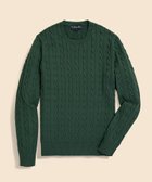 【ブルックス ブラザーズ/Brooks Brothers / MEN】のスーピマコットン ケーブル クルーネックセーター 人気、トレンドファッション・服の通販 founy(ファニー) ファッション Fashion メンズファッション Men's Style Online インナー Inner クラシカル Classical ジャケット Jacket スマート Smart スーツ Suit セーター Sweater デニム Denim トレンド Trend thumbnail グリーン|ID: prp329100004598045 ipo3291000000032681966