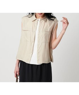 【ビューティ&ユース ユナイテッドアローズ/BEAUTY&YOUTH / UNITED ARROWS】のキュプラブレンドノースリーブポケットシャツ 人気、トレンドファッション・服の通販 founy(ファニー) ファッション Fashion レディースファッション Fashion for Women トップス・カットソー Cut & Sew Tops キャミソール&ノースリーブ Camisoles & Sleeveless Tops シャツ・ブラウス・オフィスカジュアル Elegant Blouses & Button-Ups おすすめ Recommended / Our Picks キュプラ Cupro, Eco Fabric スラックス Slacks, Dress Pants スーツ Suit, Formalwear デニム Denim, Jeans Material ノースリーブ Sleeveless, No-Sleeve バランス Balance, Style Balance フラット Flat, Flat Shoes ボトム Bottoms, Lower Wear ポケット Pocket, Pocket Detail ワーク Workwear, Utility Style |ID:prp329100004598098