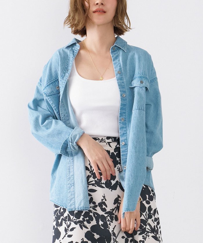 【マイカ ディール/MICA & DEAL】のミリタリーシャツ インテリア・キッズ・メンズ・レディースファッション・服の通販 founy(ファニー) https://founy.com/ ファッション Fashion レディースファッション Ladies' Fashion Online トップス・カットソー Tops/Tshirt シャツ/ブラウス Shirts/Blouses デニム Denim トレンド Trend ブリーチ Bleach ベーシック Basic ミリタリー Military リネン Linen 夏 Summer |ID: prp329100004598099 ipo3291000000032682462