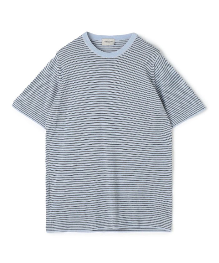 【トゥモローランド/TOMORROWLAND / MEN】の【別注】JOHN SMEDLEY VIKTOR ニットTシャツ インテリア・キッズ・メンズ・レディースファッション・服の通販 founy(ファニー) https://founy.com/ ファッション Fashion メンズファッション Men's Style Online パターン Pattern ボーダー Border 別注 Special Order 夏 Summer 春 Spring S/S・春夏 Ss・Spring/Summer 軽量 Lightweight |ID: prp329100004598100 ipo3291000000032682463