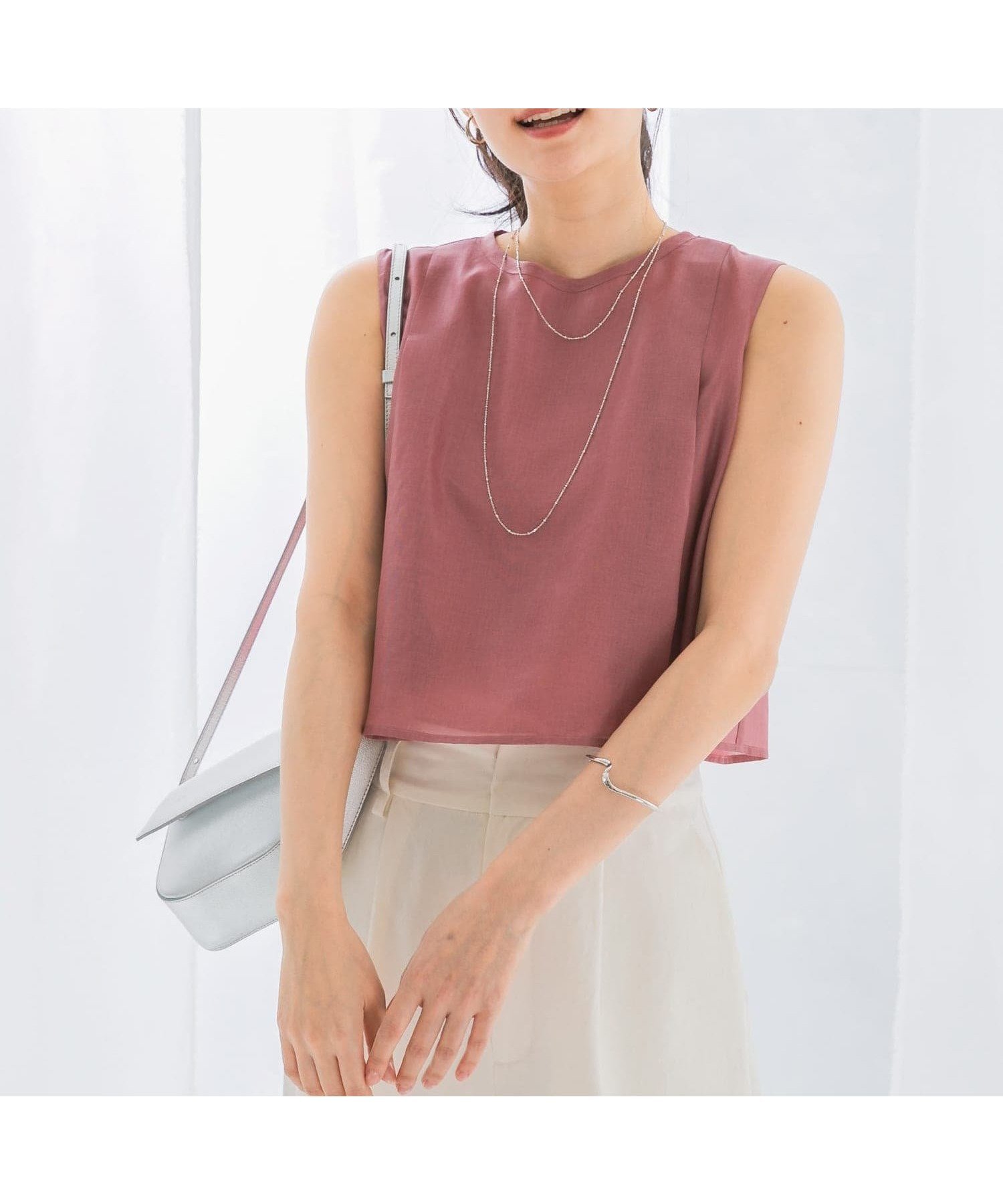 【アーバンリサーチ ロッソ/URBAN RESEARCH ROSSO】のシアーチンツレイヤードブラウス インテリア・キッズ・メンズ・レディースファッション・服の通販 founy(ファニー) 　ファッション　Fashion　レディースファッション　Fashion for Women　トップス・カットソー　Cut & Sew Tops　シャツ・ブラウス・オフィスカジュアル　Elegant Blouses & Button-Ups　2025年　2025　2025春夏・S/S　Spring/Summer 2025 SS25　インナー　Innerwear　オーガンジー　Organza Fabric　クロップド　Cropped, Short Length　シアー　Sheer, See-Through　ジョーゼット　Georgette, Semi-Sheer Fabric　ドッキング　Docking, Mixed Material　エレガント 上品　Elegant　今季　This Season, Current Season　夏　Summer　S/S・春夏　SS, Spring/Summer, Warm Season　MAUVE PINK|ID: prp329100004598115 ipo3291000000032722598