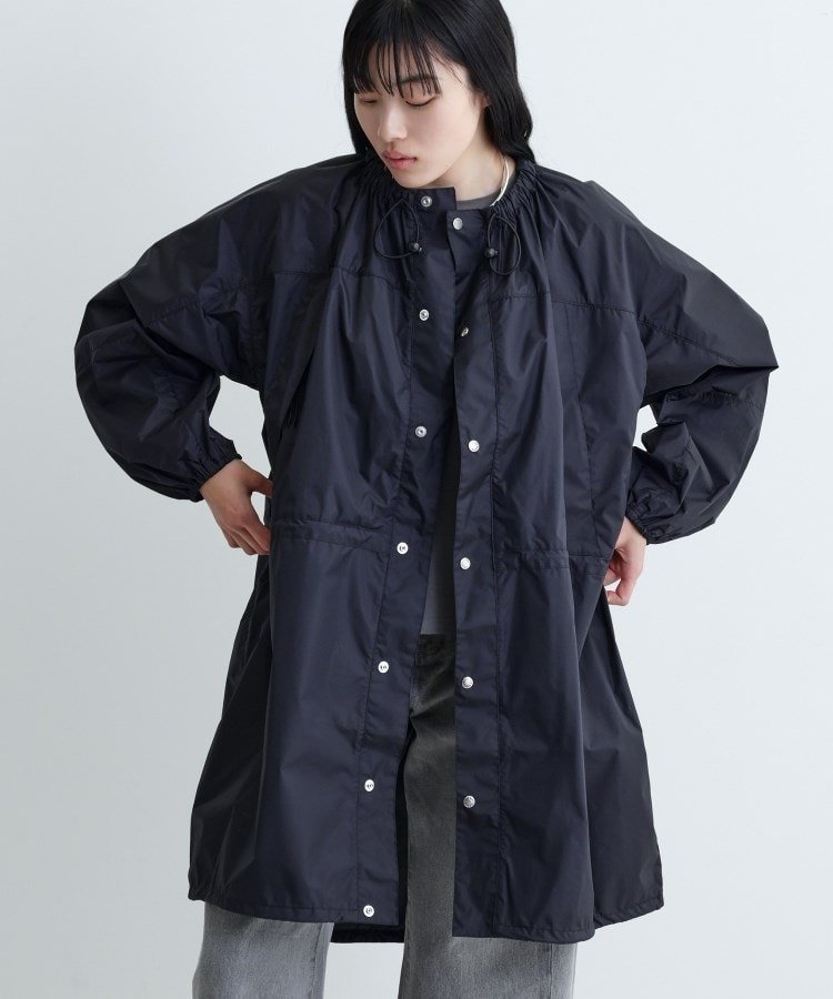 【インディヴィ/INDIVI】の【THE NORTH FACE Purple Label】Field Shirred Coat インテリア・キッズ・メンズ・レディースファッション・服の通販 founy(ファニー) 　ファッション　Fashion　レディースファッション　Ladies' Fashion Online　アウター　Coat Outerwear　コート　Coats　シャーリング　Shirring　ハンド　Hand　バルーン　Balloon　ポケット　Pocket　ブラック|ID: prp329100004598119 ipo3291000000032682622
