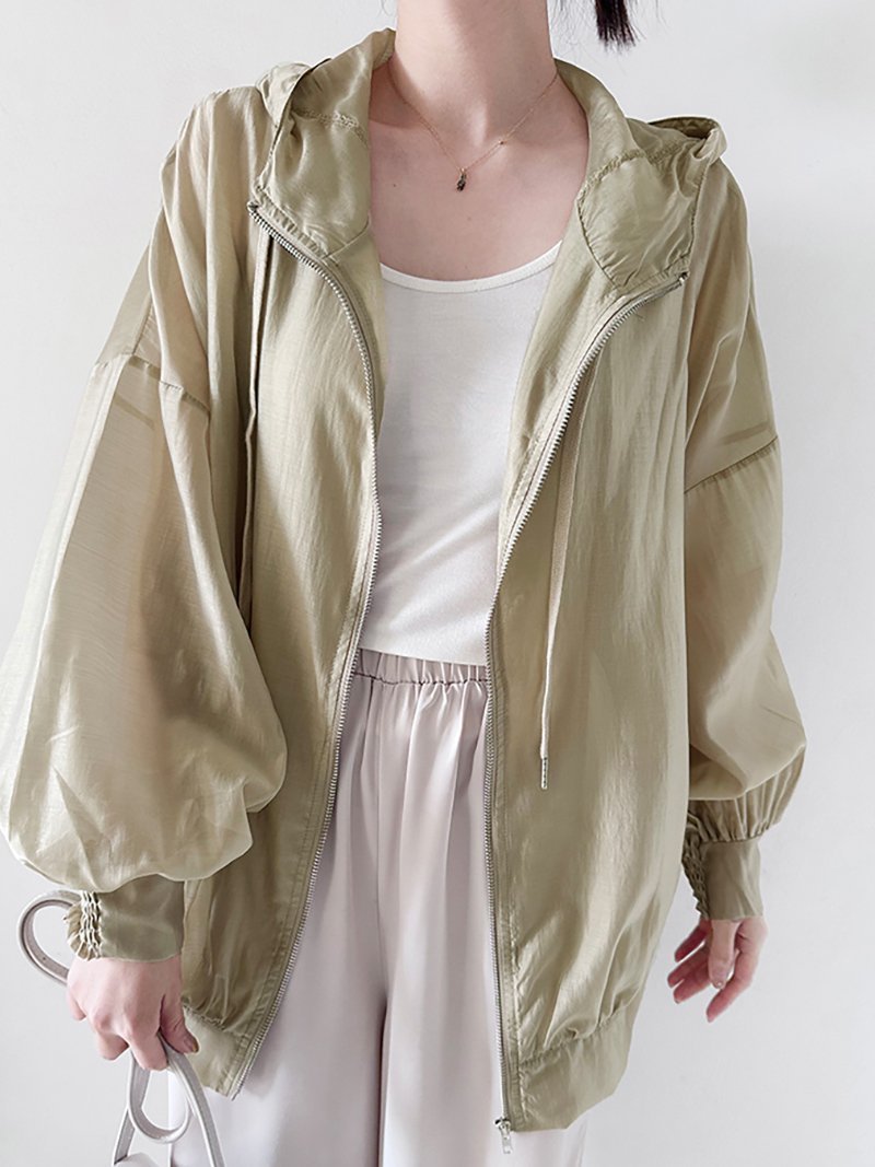 【ドゥーベル/Doux Belle】のオーバーサイズシアーパーカ アウター 透け感 人気、トレンドファッション・服の通販 founy(ファニー) 　ファッション　Fashion　レディースファッション　Fashion for Women　アウター　Coat / Outerwear Collection　トップス・カットソー　Cut & Sew Tops　レディースパーカー・カジュアルフーディー　Casual Hoodies & Sweatshirts　シアー　Sheer, See-Through　シンプル　Simple, Minimal　夏　Summer　 other-1|ID: prp329100004598142 ipo3291000000032682760