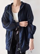 【ドゥーベル/Doux Belle】のオーバーサイズシアーパーカ アウター 透け感 ネイビー|ID: prp329100004598142 ipo3291000000032682764
