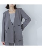 【ナチュラル ビューティー ベーシック/NATURAL BEAUTY BASIC】のクラッシー SETUP ノーカラージャケット ウォームグレー1|ID: prp329100004598148 ipo3291000000032682812