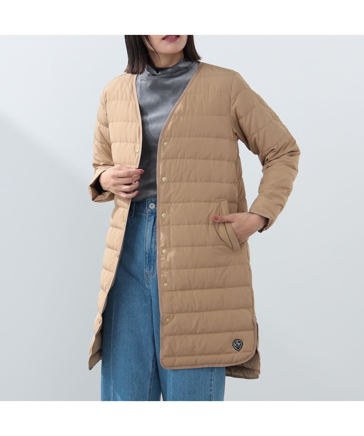 【ビームス ハート/BEAMS HEART】のフレンチ ロング ダウン ジャケット 24AW インテリア・キッズ・メンズ・レディースファッション・服の通販 founy(ファニー) 　ファッション　Fashion　レディースファッション　Ladies' Fashion Online　アウター　Coat Outerwear　ジャケット　Jackets　2024年　2024　2024-2025秋冬・A/W　Aw/Autumn/Winter/Fw/Fall/2024-2025　インナー　Inner　シンプル　Simple　ジャケット　Jacket　タートルネック　Turtleneck　ダウン　Down　ハイネック　High Neck　フランス　France　フレンチ　French　ロング　Long　人気　Popularity　冬　Winter　定番　Standard　防寒　Cold Protection　BEIGE|ID: prp329100004598153 ipo3291000000032682848
