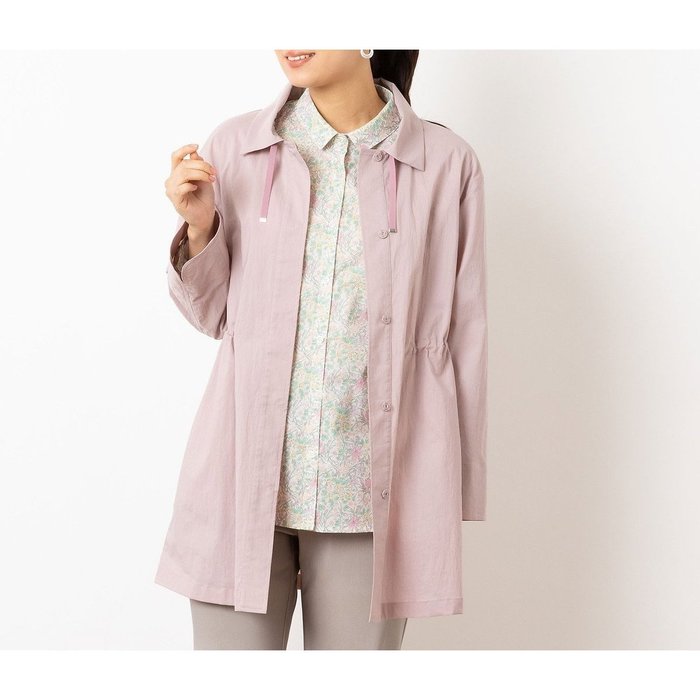 【ロブジェ/LOBJIE】のステンカラー ストレッチコート インテリア・キッズ・メンズ・レディースファッション・服の通販 founy(ファニー) https://founy.com/ ファッション Fashion レディースファッション Ladies' Fashion Online アウター Coat Outerwear コート Coats 春 Spring カットソー Cut And Sew ギャザー Gather ストライプ Stripe ストレッチ Stretch トレンド Trend 長袖 Long Sleeve フェミニン Feminine ポケット Pocket リボン Ribbon ロング Long エレガント 上品 Elegant |ID: prp329100004598174 ipo3291000000032683007