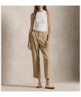 【ラルフローレン/RALPH LAUREN】 コットン ツイル ストレートレッグ パンツ人気、トレンドファッション・服の通販 founy(ファニー) ファッション Fashion レディースファッション Ladies' Fashion Online パンツ Pants くるぶし Ankle クラシック Classic ストレート Straight ツイル Twill フィット Fit フロント Front プリーツ Pleats ポケット Pocket ループ Loop |ID:prp329100004598185