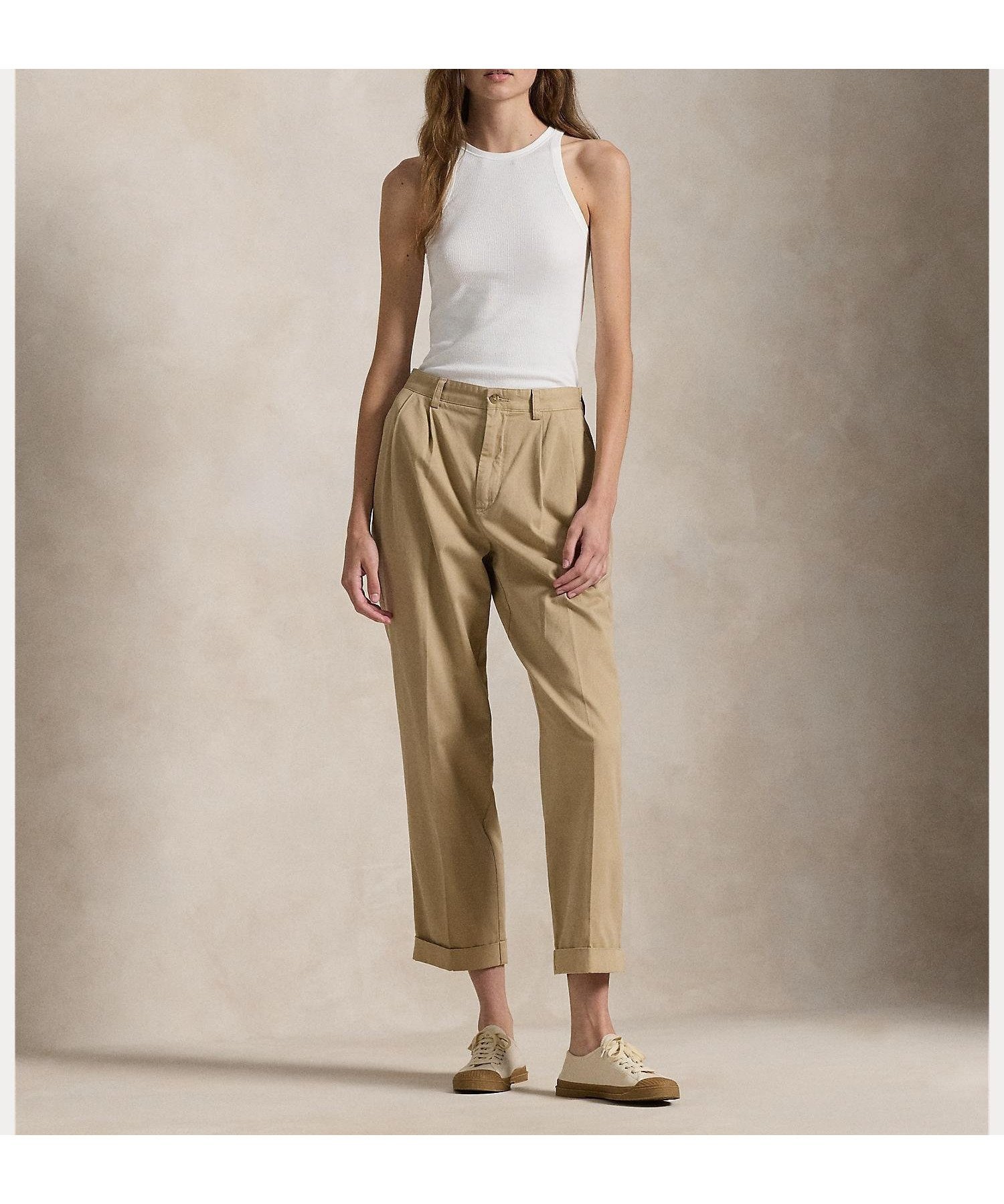 【ラルフローレン/RALPH LAUREN】のコットン ツイル ストレートレッグ パンツ 人気、トレンドファッション・服の通販 founy(ファニー) 　ファッション　Fashion　レディースファッション　Ladies' Fashion Online　パンツ　Pants　くるぶし　Ankle　クラシック　Classic　ストレート　Straight　ツイル　Twill　フィット　Fit　フロント　Front　プリーツ　Pleats　ポケット　Pocket　ループ　Loop　 other-1|ID: prp329100004598185 ipo3291000000032683063