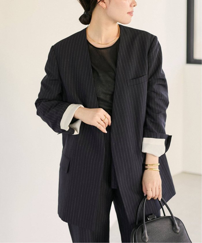 【プラージュ/Plage】のSTRIPE SUMMER ジャケット インテリア・キッズ・メンズ・レディースファッション・服の通販 founy(ファニー) https://founy.com/ ファッション Fashion レディースファッション Fashion for Women アウター Coat / Outerwear Collection レディースジャケット・軽アウター Jackets おすすめ Recommended / Our Picks ジャケット Jacket, Outerwear ストライプ Stripe, Striped Pattern セットアップ Set-Up, Coordinated Outfit フロント Front, Front Design リネン Linen, Linen Fabric 夏 Summer |ID: prp329100004598206 ipo3291000000032683331