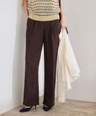 【ロペ/ROPE'】のレーヨンリネン センタープレスパンツ【セットアップジャケット・ワンピース対応】 ブラウン(22)|ID: prp329100004598217 ipo3291000000032683380